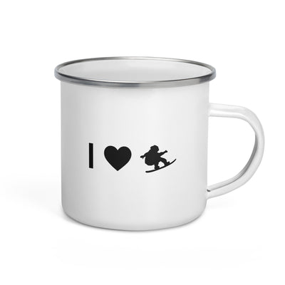 I Heart And Guy Snowboarding - Emaille Tasse snowboarden Default Title