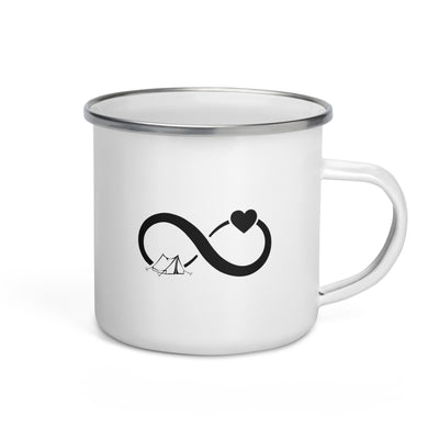 Infinity Heart And Camping 1 - Emaille Tasse camping Default Title
