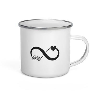 Infinity Heart And Cycling - Emaille Tasse fahrrad Default Title