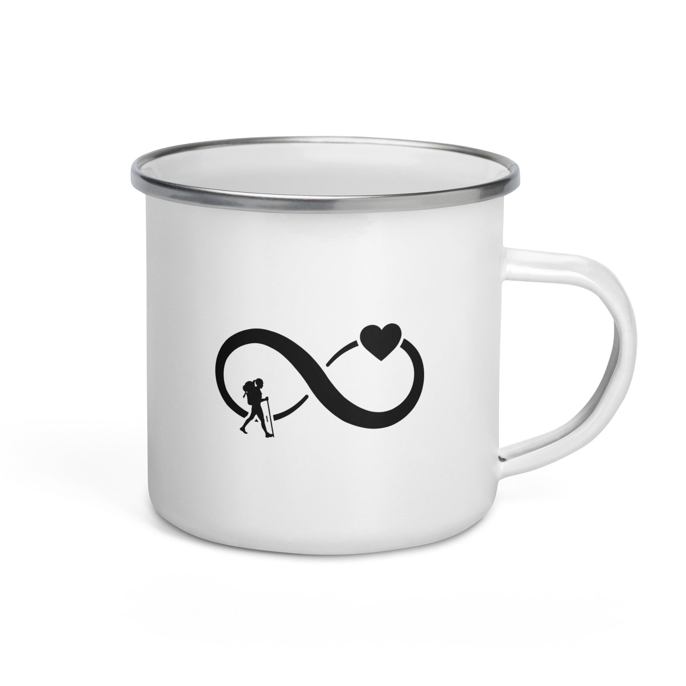 Infinity Heart And Hiking 1 - Emaille Tasse wandern Default Title