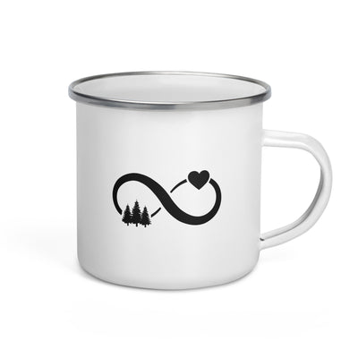 Infinity Heart And Trees - Emaille Tasse camping Default Title