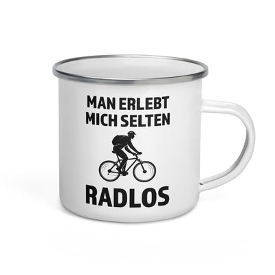 Man Erlebt Mich Selten Radlos - Emaille Tasse fahrrad mountainbike Default Title