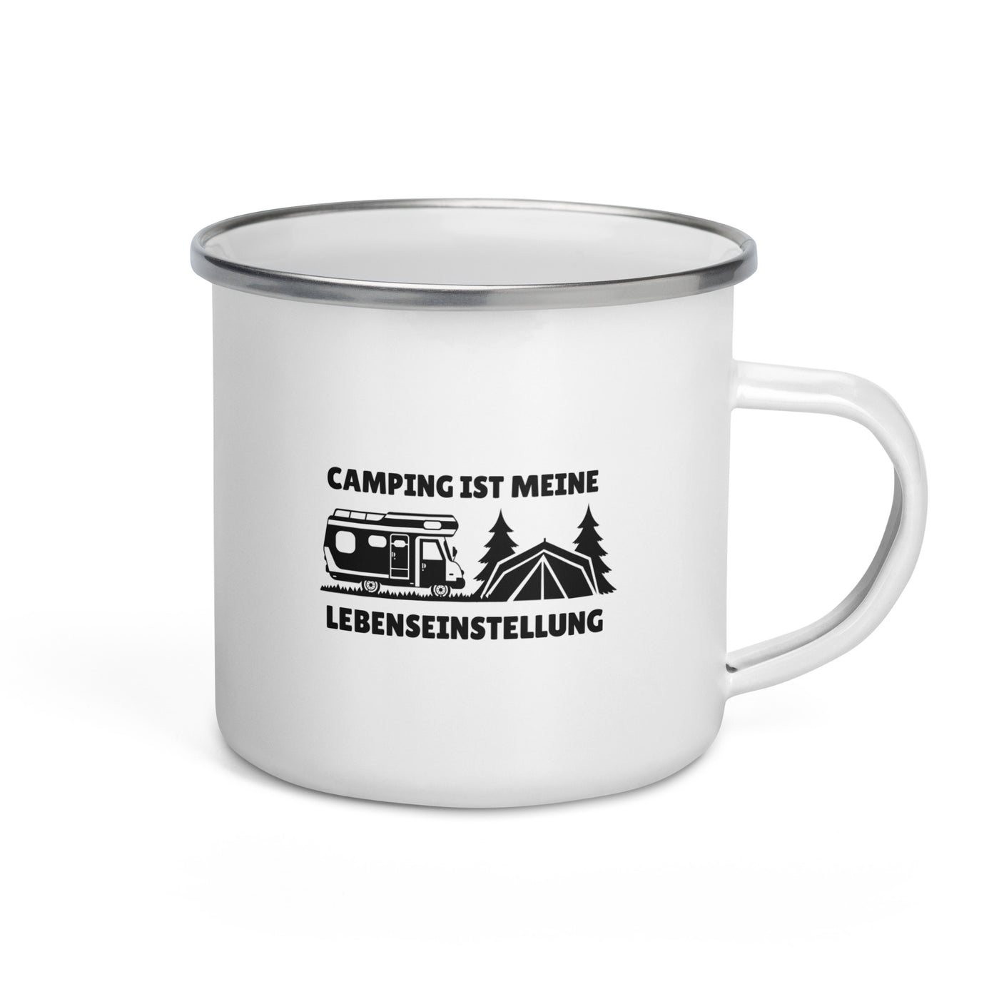 Camping Ist Meine Lebenseinstellung - Emaille Tasse camping Default Title