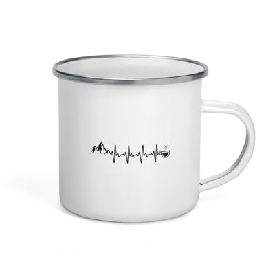 Heartbeat Coffee And Mountain - Emaille Tasse berge Default Title