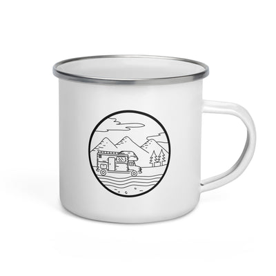 Mountain - Camping Van (13) - Emaille Tasse camping Default Title
