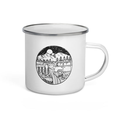 Mountain - Camping Van - Emaille Tasse camping Default Title