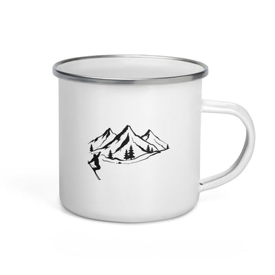 Mountain 1 And Skiing - Emaille Tasse ski Default Title