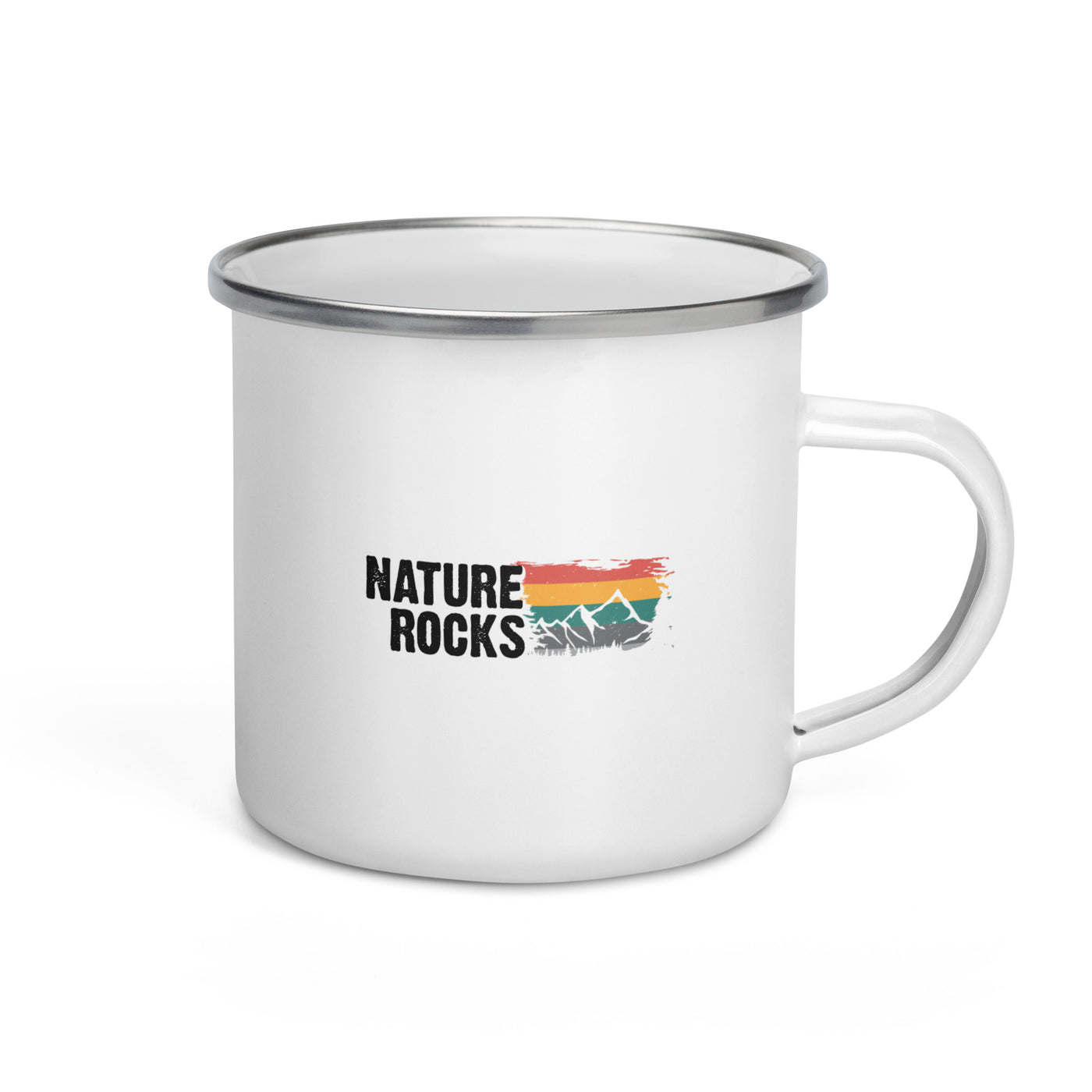 Nature Rocks - Emaille Tasse berge camping wandern Default Title