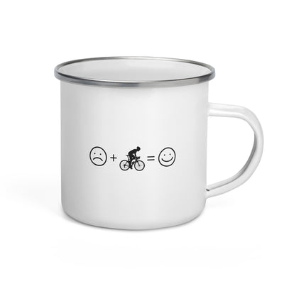 Smile Face And Cycling - Emaille Tasse fahrrad Default Title