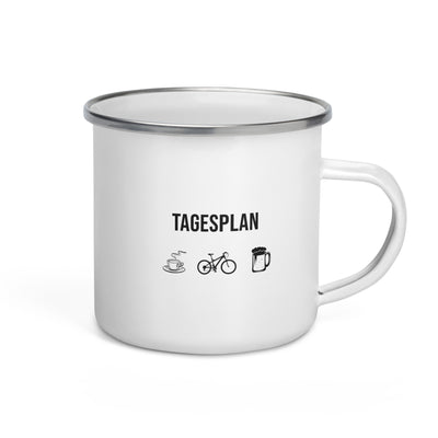 Tagesplan Kaffee, Fahrrad Und Bier - Emaille Tasse fahrrad mountainbike Default Title
