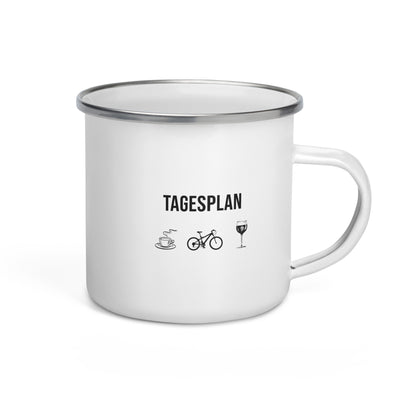 Tagesplan Kaffee, Fahrrad Und Wein - Emaille Tasse fahrrad mountainbike Default Title