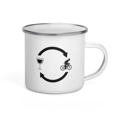Wine Loading Arrows And Cycling 1 - Emaille Tasse fahrrad Default Title