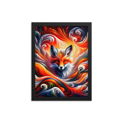 Abstraktes Kunstwerk, das den Geist der Alpen verkörpert. Leuchtender Fuchs in den Farben Orange, Rot, Weiß - Enhanced Matte Paper camping xxx yyy zzz 30.5 x 40.6 cm