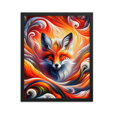 Abstraktes Kunstwerk, das den Geist der Alpen verkörpert. Leuchtender Fuchs in den Farben Orange, Rot, Weiß - Enhanced Matte Paper camping xxx yyy zzz 40.6 x 50.8 cm