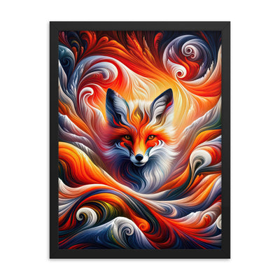 Abstraktes Kunstwerk, das den Geist der Alpen verkörpert. Leuchtender Fuchs in den Farben Orange, Rot, Weiß - Enhanced Matte Paper camping xxx yyy zzz 45.7 x 61 cm