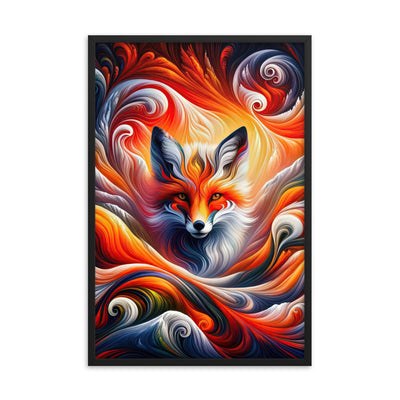 Abstraktes Kunstwerk, das den Geist der Alpen verkörpert. Leuchtender Fuchs in den Farben Orange, Rot, Weiß - Enhanced Matte Paper camping xxx yyy zzz 61 x 91.4 cm
