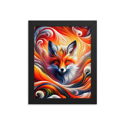 Abstraktes Kunstwerk, das den Geist der Alpen verkörpert. Leuchtender Fuchs in den Farben Orange, Rot, Weiß - Enhanced Matte Paper camping xxx yyy zzz 20.3 x 25.4 cm