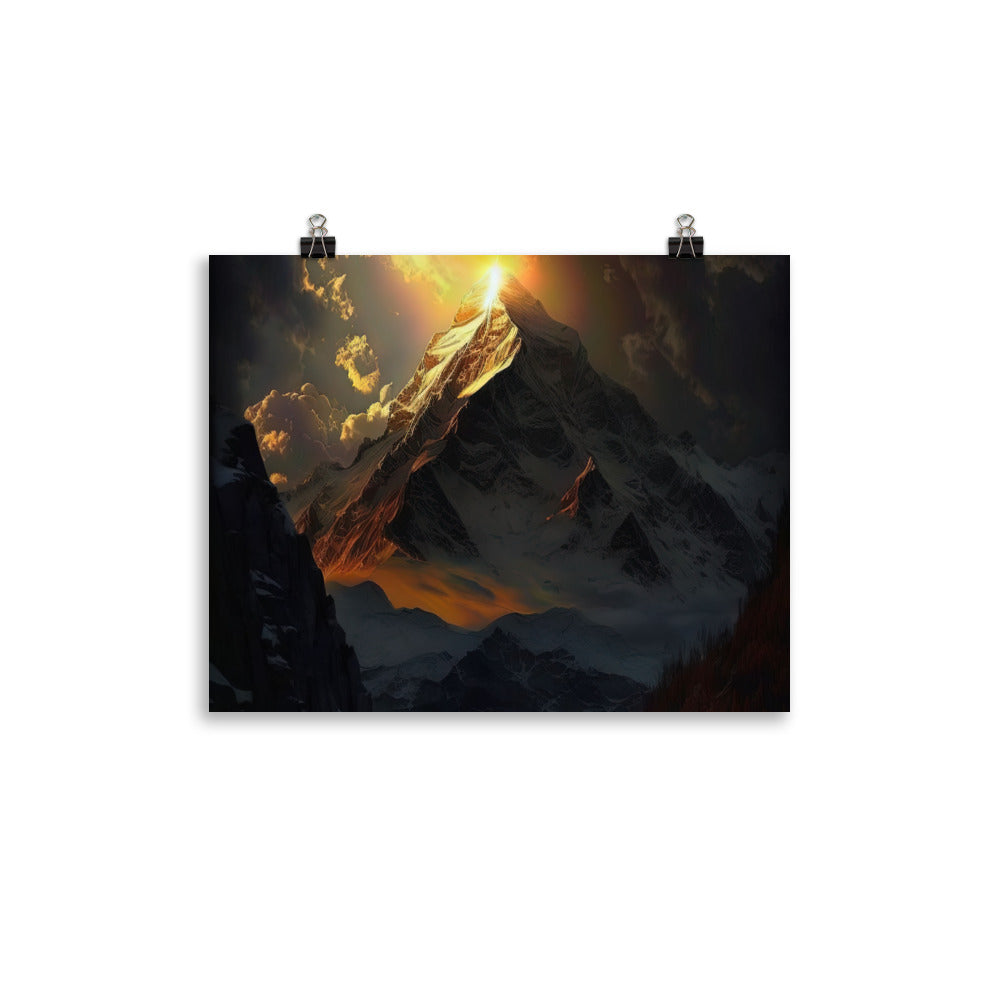Himalaya Gebirge, Sonnenuntergang - Landschaft - Poster berge xxx 27.9 x 35.6 cm