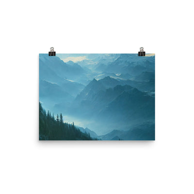 Gebirge, Wald und Bach - Poster berge xxx 30.5 x 40.6 cm