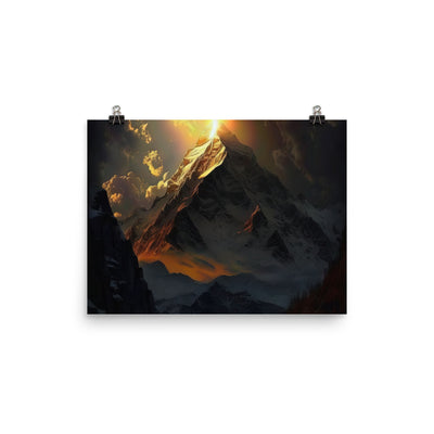 Himalaya Gebirge, Sonnenuntergang - Landschaft - Poster berge xxx 30.5 x 40.6 cm
