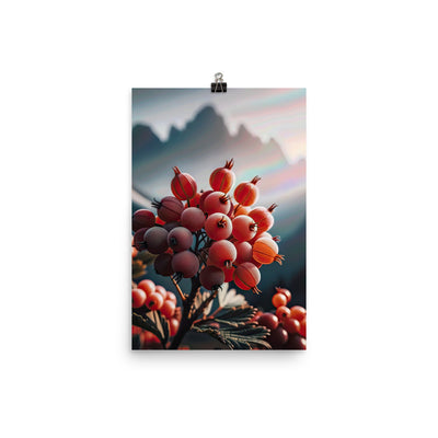 Foto einer Gruppe von Alpenbeeren mit kräftigen Farben und detaillierten Texturen - Poster berge xxx yyy zzz 30.5 x 45.7 cm