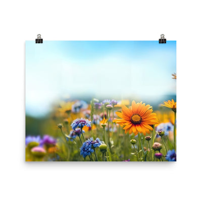 Foto von Blumen im Sonnenschein - Nahaufnahme - Poster camping xxx 40.6 x 50.8 cm