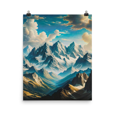 Ein Gemälde von Bergen, das eine epische Atmosphäre ausstrahlt. Kunst der Frührenaissance - Poster berge xxx yyy zzz 40.6 x 50.8 cm