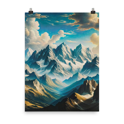 Ein Gemälde von Bergen, das eine epische Atmosphäre ausstrahlt. Kunst der Frührenaissance - Poster berge xxx yyy zzz 45.7 x 61 cm