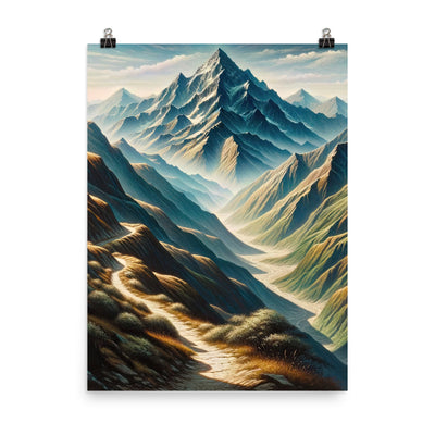 Berglandschaft: Acrylgemälde mit hervorgehobenem Pfad - Poster berge xxx yyy zzz 45.7 x 61 cm