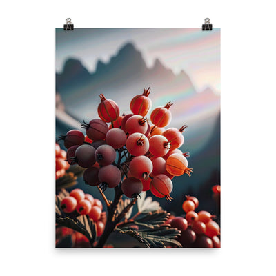 Foto einer Gruppe von Alpenbeeren mit kräftigen Farben und detaillierten Texturen - Poster berge xxx yyy zzz 45.7 x 61 cm