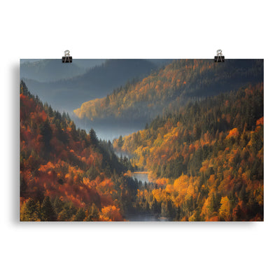 Berge, Wald und Nebel - Malerei - Poster berge xxx 50.8 x 76.2 cm