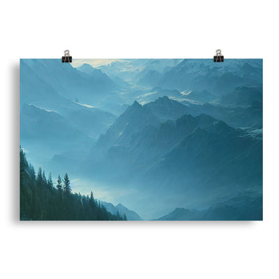 Gebirge, Wald und Bach - Poster berge xxx 50.8 x 76.2 cm