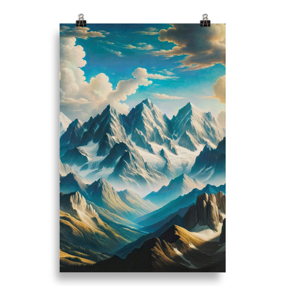 Ein Gemälde von Bergen, das eine epische Atmosphäre ausstrahlt. Kunst der Frührenaissance - Poster berge xxx yyy zzz 50.8 x 76.2 cm