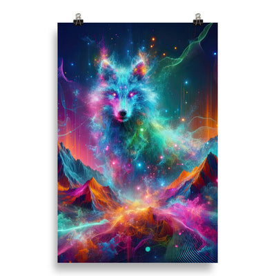Alpen und Wolf: Lebendige Farben und schimmernde Lichtpartikel (AN) - Poster xxx yyy zzz 50.8 x 76.2 cm
