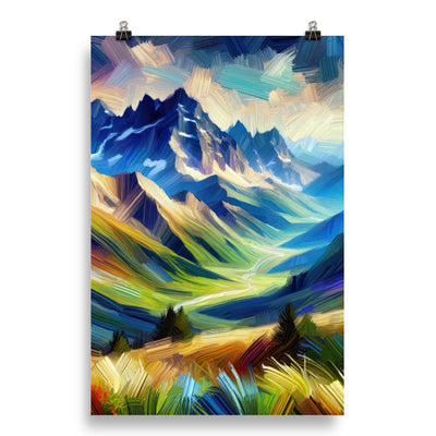 Impressionistische Alpen, lebendige Farbtupfer und Lichteffekte - Poster berge xxx yyy zzz 50.8 x 76.2 cm