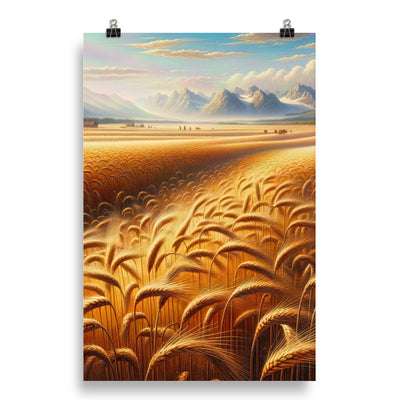 Ölgemälde eines bayerischen Weizenfeldes, endlose goldene Halme (TR) - Poster xxx yyy zzz 50.8 x 76.2 cm