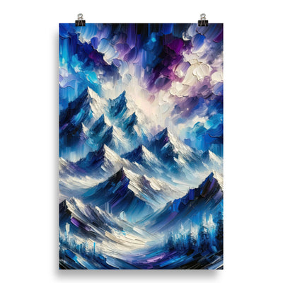 Alpenabstraktion mit dramatischem Himmel in Öl - Poster berge xxx yyy zzz 50.8 x 76.2 cm