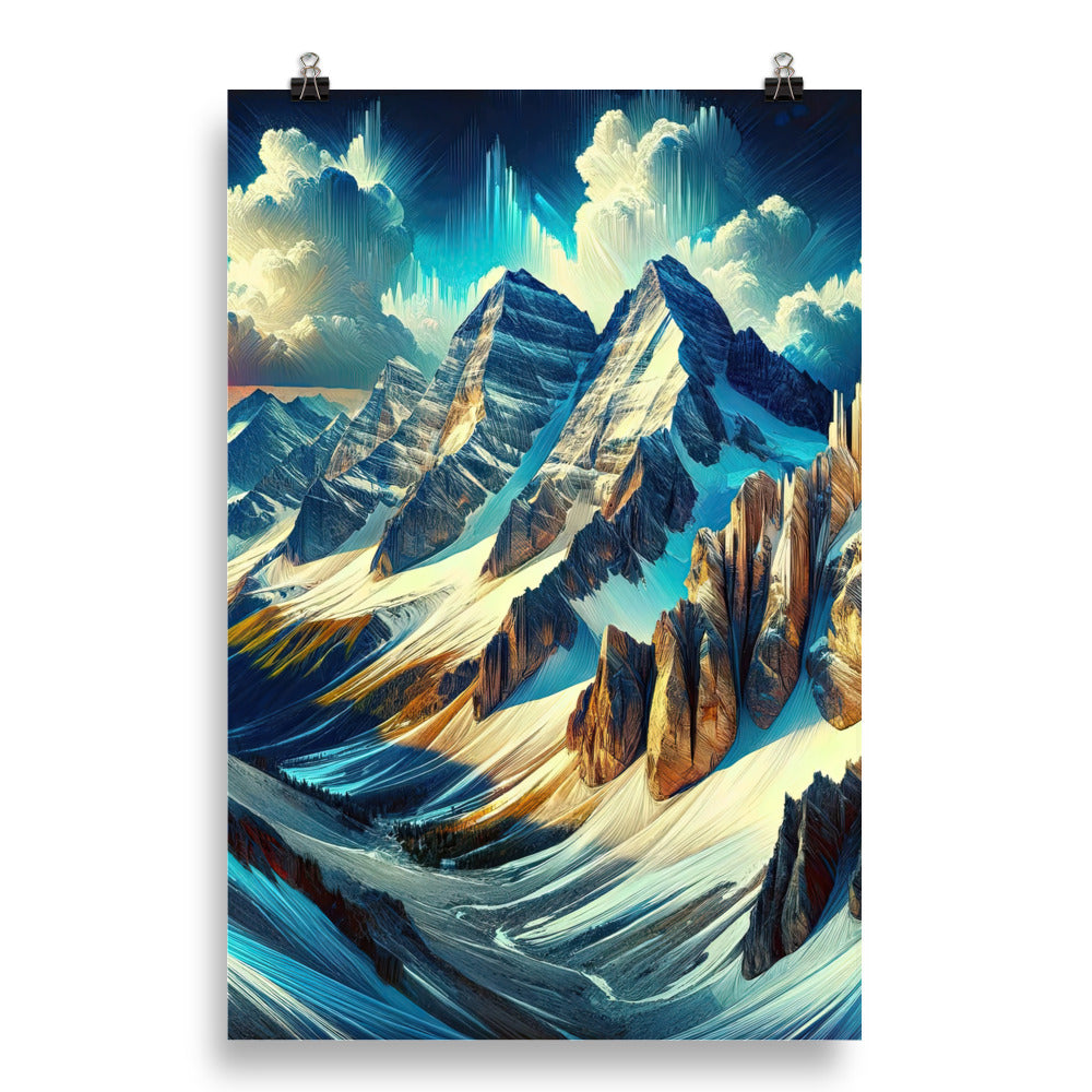 Majestätische Alpen in zufällig ausgewähltem Kunststil - Poster berge xxx yyy zzz 50.8 x 76.2 cm