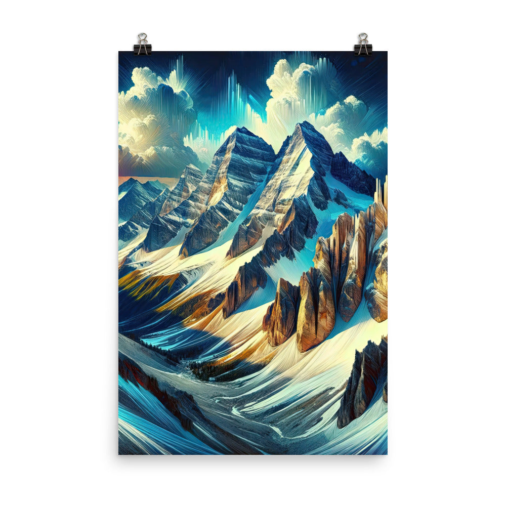 Majestätische Alpen in zufällig ausgewähltem Kunststil - Poster berge xxx yyy zzz 61 x 91.4 cm
