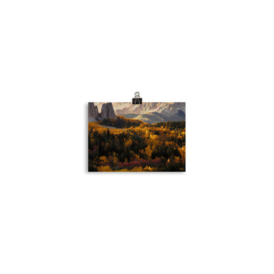 Dolomiten Berge - Malerei - Poster berge xxx 12.7 x 17.8 cm