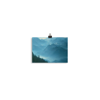Gebirge, Wald und Bach - Poster berge xxx 12.7 x 17.8 cm