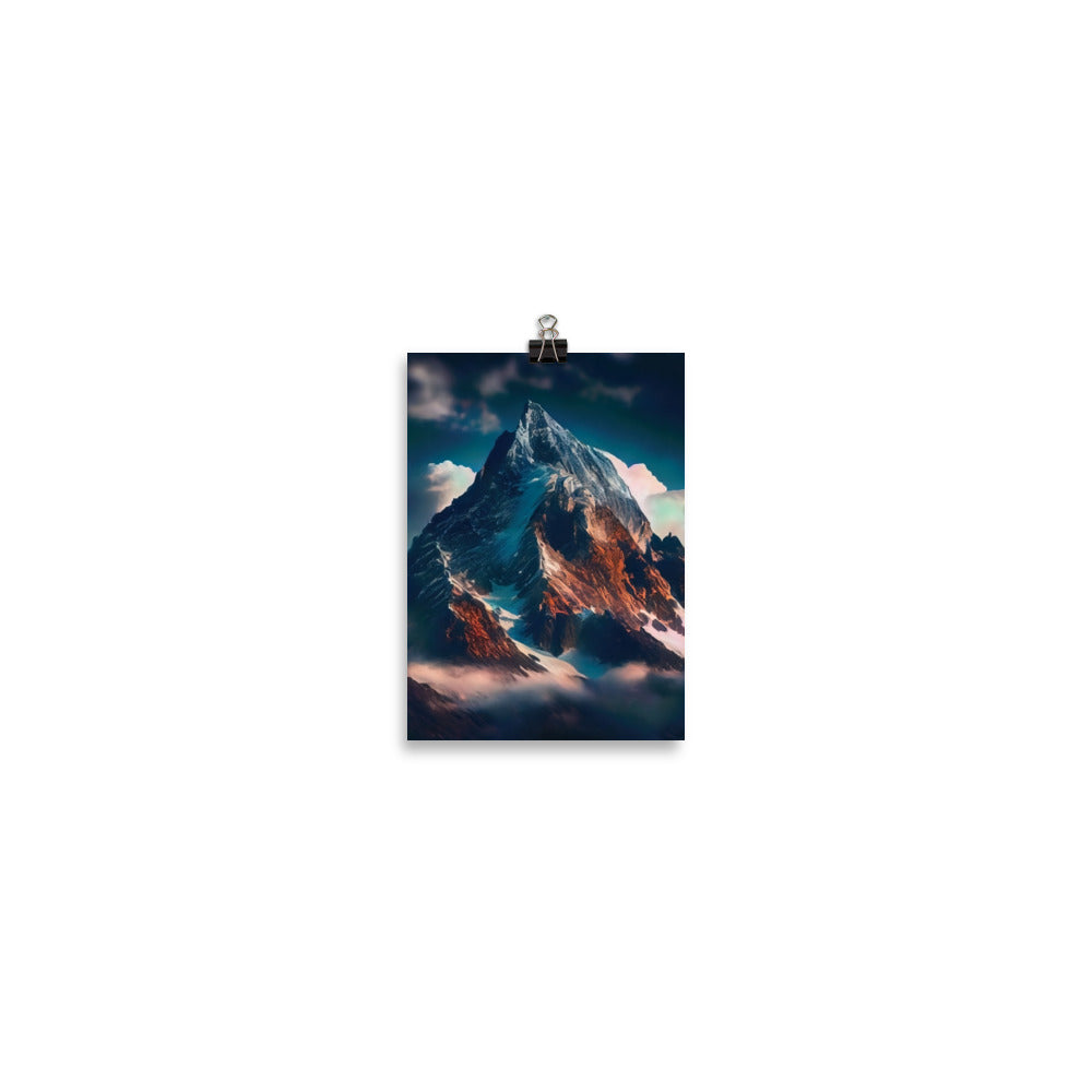 Berge und Nebel - Poster berge xxx 12.7 x 17.8 cm