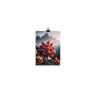 Foto einer Gruppe von Alpenbeeren mit kräftigen Farben und detaillierten Texturen - Poster berge xxx yyy zzz 12.7 x 17.8 cm