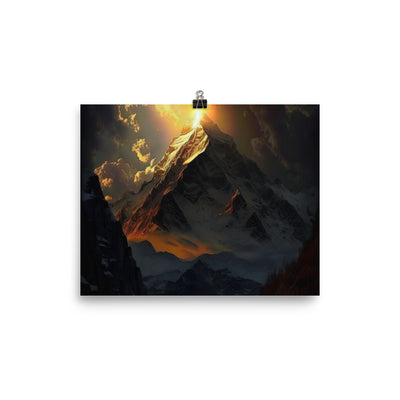 Himalaya Gebirge, Sonnenuntergang - Landschaft - Poster berge xxx 20.3 x 25.4 cm