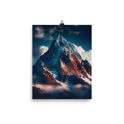 Berge und Nebel - Poster berge xxx 20.3 x 25.4 cm