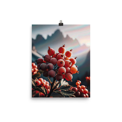 Foto einer Gruppe von Alpenbeeren mit kräftigen Farben und detaillierten Texturen - Poster berge xxx yyy zzz 20.3 x 25.4 cm