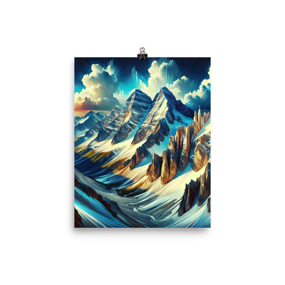 Majestätische Alpen in zufällig ausgewähltem Kunststil - Poster berge xxx yyy zzz 20.3 x 25.4 cm