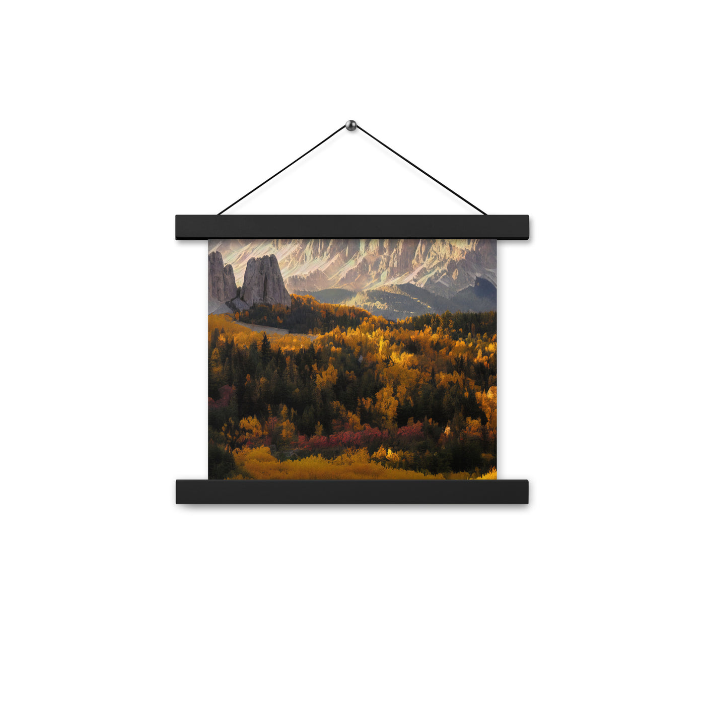 Dolomiten Berge - Malerei - Premium Poster mit Aufhängung berge xxx 25.4 x 25.4 cm