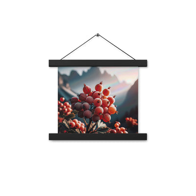 Foto einer Gruppe von Alpenbeeren mit kräftigen Farben und detaillierten Texturen - Premium Poster mit Aufhängung berge xxx yyy zzz 25.4 x 25.4 cm