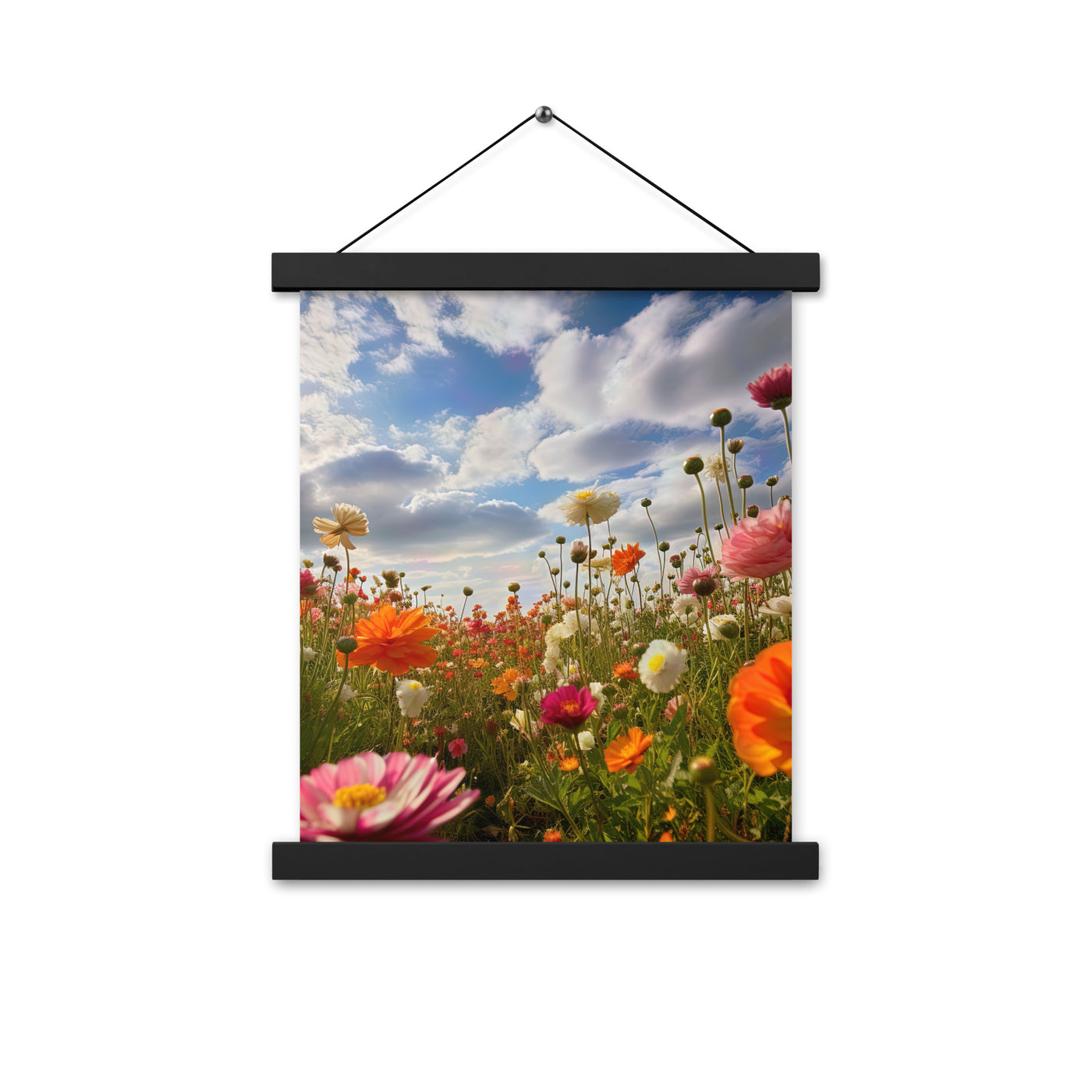 Blumenfeld und Sonnenschein - Premium Poster mit Aufhängung camping xxx 27.9 x 35.6 cm